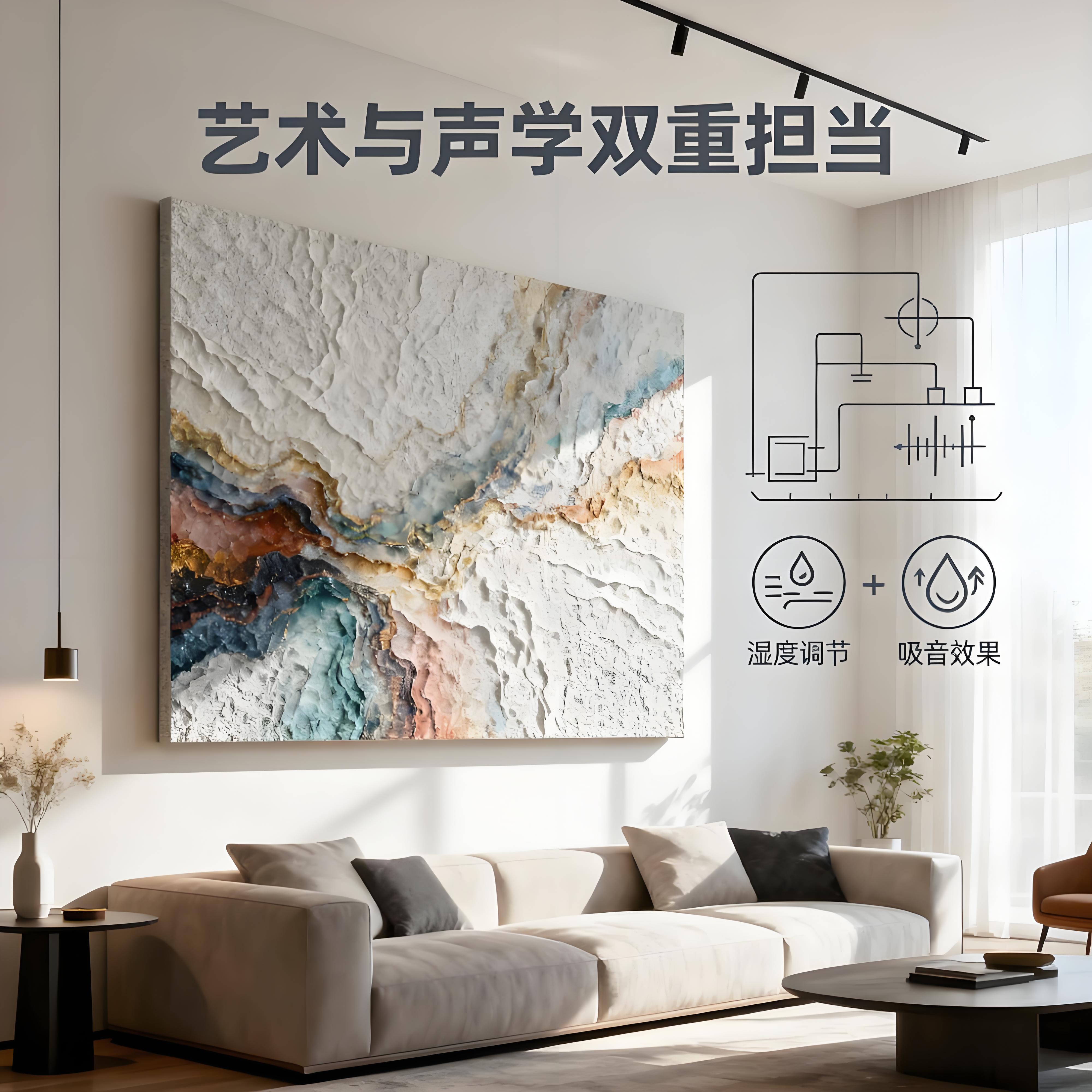 硅晶砂吸音画:兼具声学功能与艺术美感的 “装饰佳品”